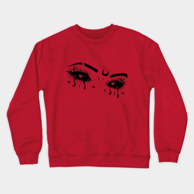 Sparkle Eyes Crewneck Sweatshirt by LaainStudios